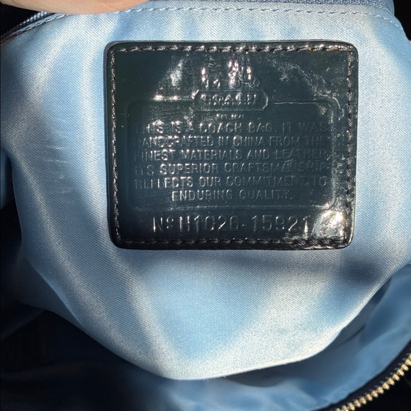 Coach Navy Madison Sophia Patent Leather Satchel - Picture 9 of 12